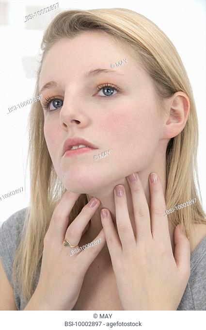 WOMAN WITH SORE THROAT - Model