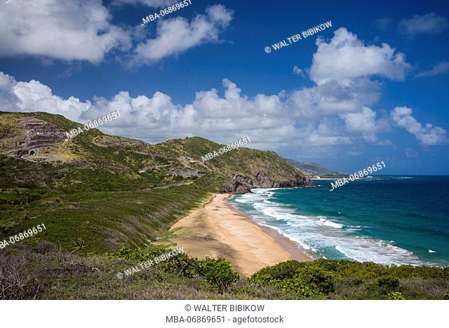 St. Kitts and Nevis, St. Kitts, South Peninsula, Friars Bay, elevated view