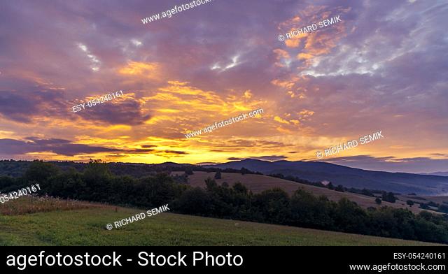 Sunrise in National park Poloniny, Carpathians, Slovakia