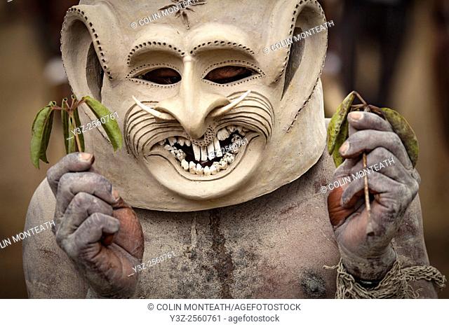 Mudman, Goroka festival, 140 ethnic tribes come together for three day Sing sing, Goroka, Eastern Highlands, Papua New Guinea