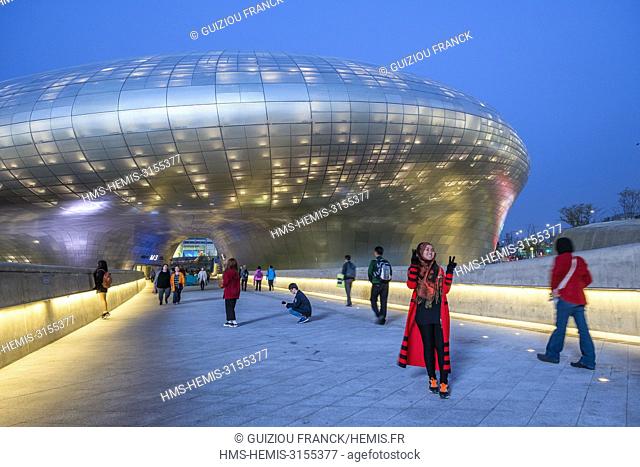 South Korea, Seoul, Jung-gu district, the Dongdaemun Design Plaza, also called the DDP, by the architect Zaha Hadid, is a major urban development landmark...