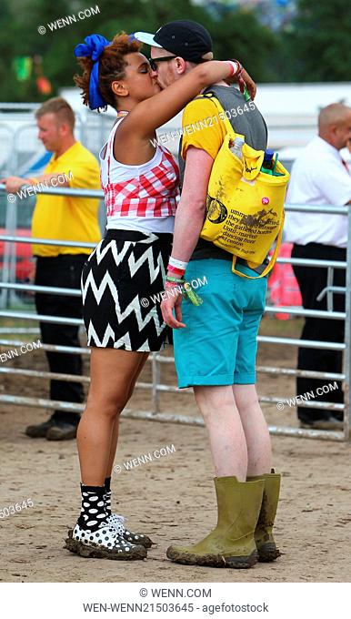 Glastonbury Festival 2014 - Celebrity sightings and atmosphere - Day 4 Featuring: Gemma Cairney Where: Glastonbury, United Kingdom When: 29 Jun 2014 Credit:...