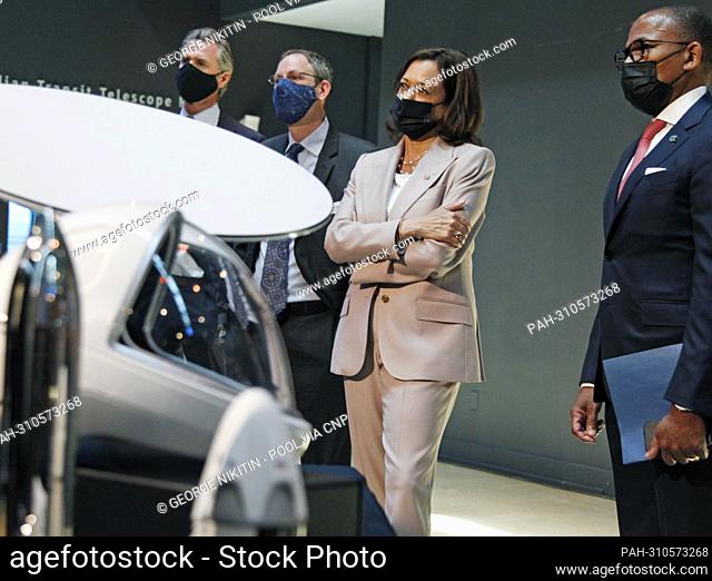 United States Vice President Kamala Harris tours the Chabot Space & Science Center in Oakland, California on Friday, August 12, 2022