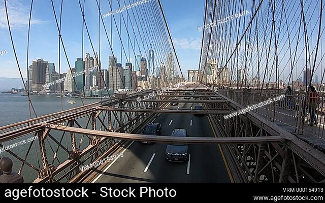 USA, New York City, Manhattan, Brooklyn Bridge