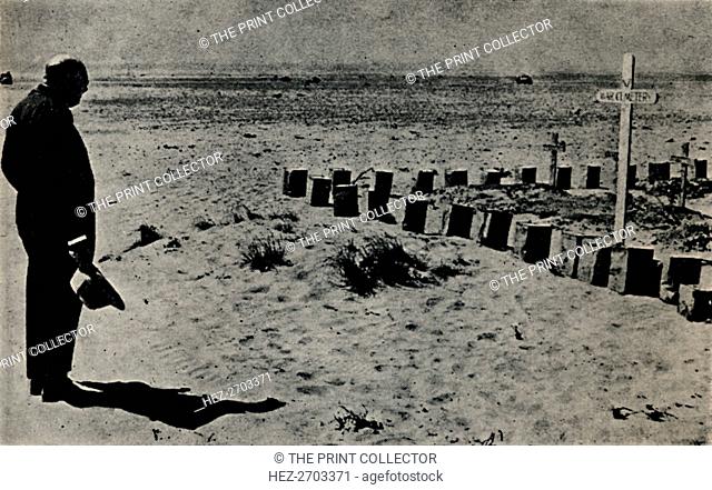 'At a Battlefield Cemetery in Egypt', 1942, (1945). Creator: Unknown
