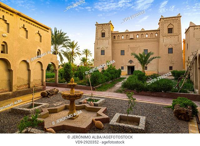 Hotel Espace Kasbah Dar Es Salam, Skoura oasis Palm Grove Palmeral. Morocco, Maghreb North Africa