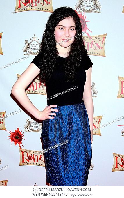 Opening night for Something Rotten at the St. James Theatre - Arrivals. Featuring: Lilla Crawford Where: New York City, New York