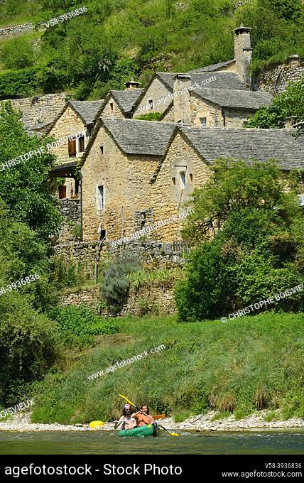 France, Lozère, Gorges du Tarn, Village de Hauterives