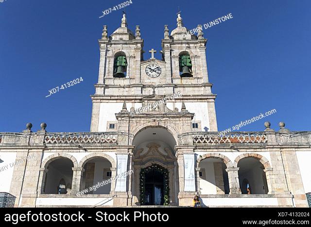 Europe, Portugal, Oeste Region, Nazaré, Santuário de Nossa Senhora da Nazaré Catholic Church in the Sítio area of the Town