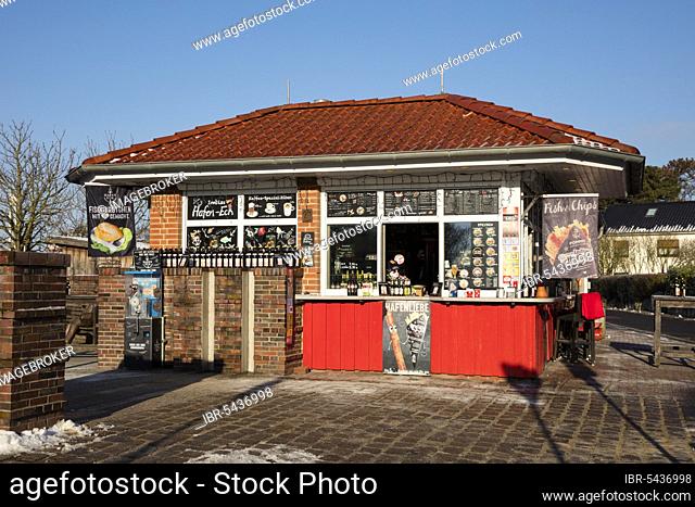 Harbour corner, drinking hall, snack bar, Niendorf/Baltic Sea, Timmendorfer Strand, Lübeck Bay, Schleswig-Holstein, Germany, Europe