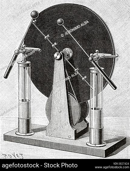 The Wimshurst influence machine is an electrostatic generator, a machine for generating high voltages developed between 1880 and 1883 by British inventor James...