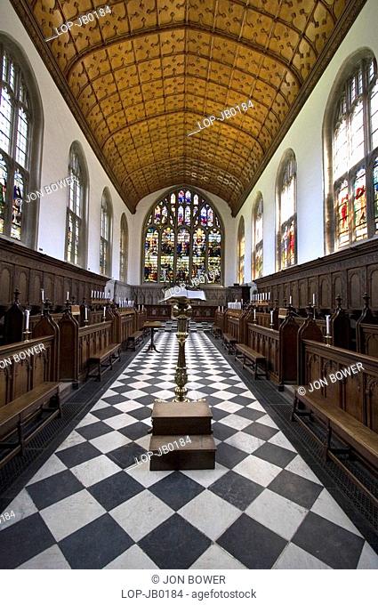 England, Oxfordshire, Oxford, Interior of the chapel of Wadham College