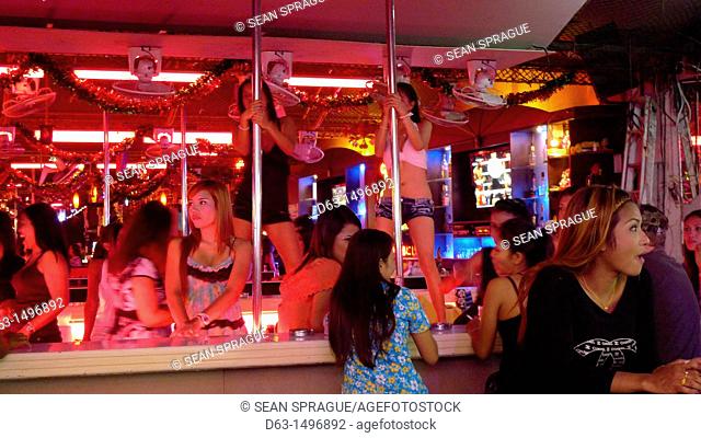 THAILAND  Pattaya  Beach resort famous for night life and sex tourism  Walking street  Prostitutes in a bar