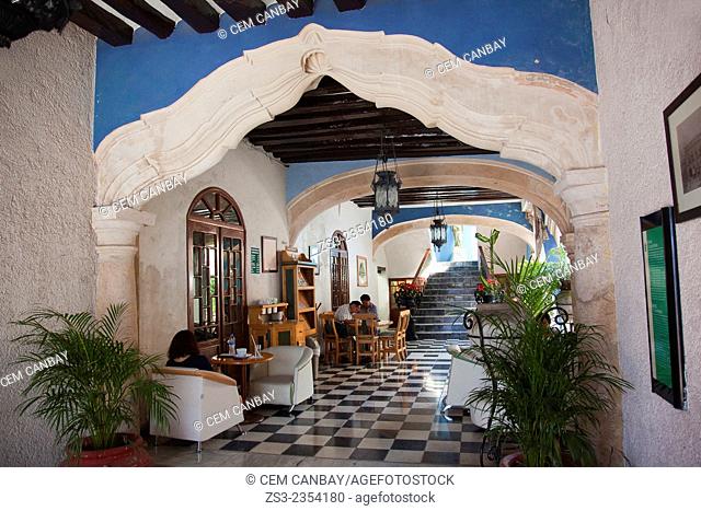 Cuauhtemoc building birthplace of Pedro Sainz de Baranda, Campeche, Yucatan Province, Mexico, Central America