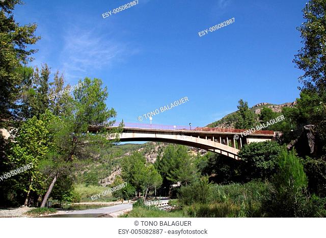 bridge in Montanejos over Mijares River Castellon