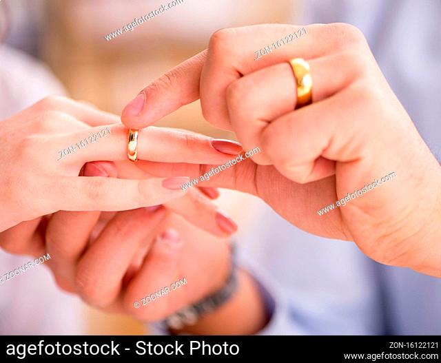 The young family in marriage divorce concept
