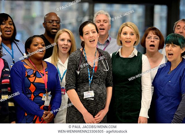 The Lewisham and Greenwich NHS Choir, made up of staff from across the NHS workforce, including doctors, nurses, physiotherapists, porters and administrators