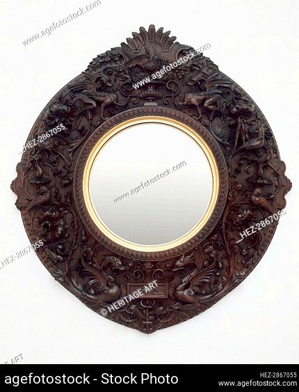 Mirror, Siena, 1870. Creators: Carlo Bartolozzi, Nicodemo Ferri