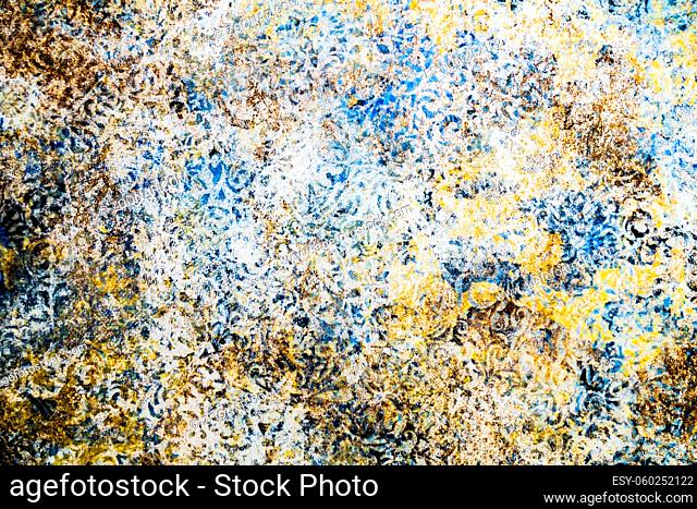 Damask Seamless Pattern. Digital Print Marble Stone Texture. Abstract Art Background