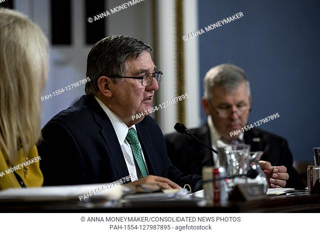 United States Representative Michael Burgess (Republican of Texas) listens during a US House Committee on Rules hearing to consider H. Res