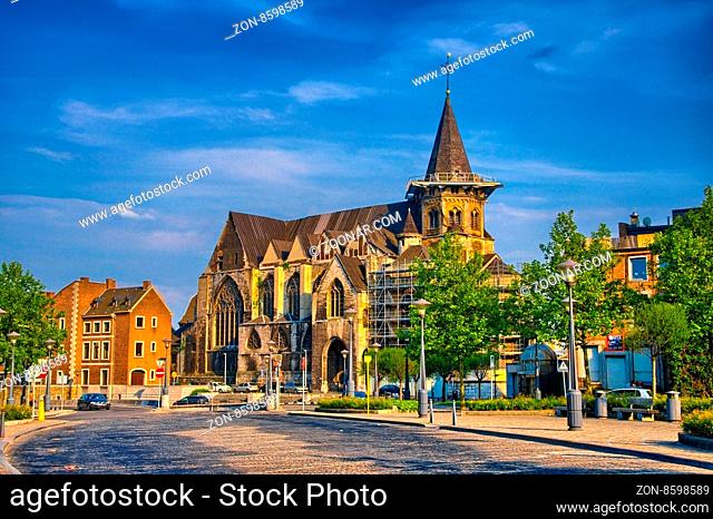 Collegiale Sainte-Croix catholic church in Liege, Belgium, Benelux, HDR