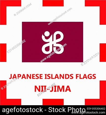 Flag of Japanese island Nii-Jima