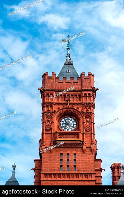 CARDIFF/UK - JULY 7 : Close up view of the Pierhead Building in Cardiff on July 7, 2019