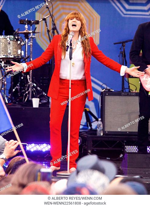 Florence and the Machine performing live in concert as part of 'Good Morning America's' 2015 Summer Concert Series at Rumsey Playfield/SummerStage in New York...