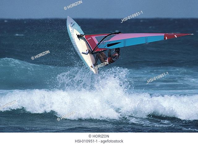 Lifestyle, Sport, Windsurfing, Jumping wave