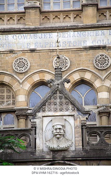 Sir Cowasji Jehangir Elphinstone college ; Street Fort ; Mahatma Gandhi road ; Bombay Mumbai ; Maharashtra ; India