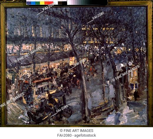 Paris. Café de la Paix. Korovin, Konstantin Alexeyevich (1861-1939). Oil on canvas. Russian Painting, End of 19th - Early 20th cen. . 1906