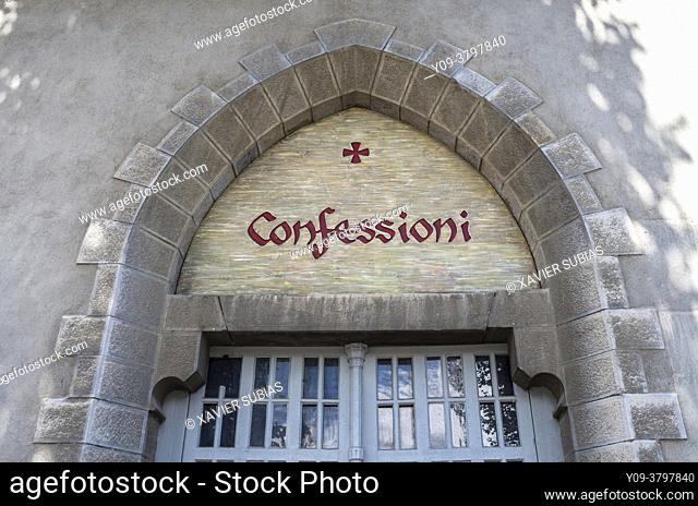 Confessionals, Sanctuary of Lourdes, Lourdes, Hautes-Pyrenees department, Occitanie, France