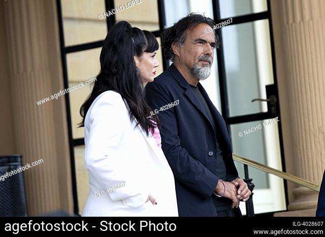 Griselda Siciliani and director Alejandro Iñarritu attended 'Bardo' Photocall during 70th San Sebastian International Film Festival at Kursaal Palace on...