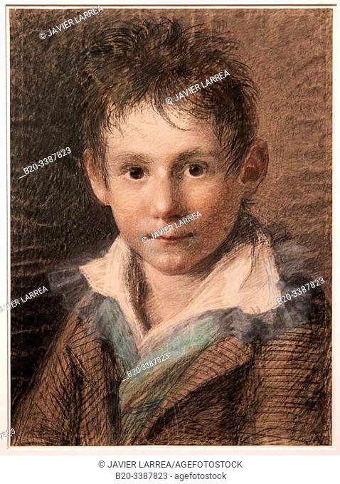 "Portrait en buste d’un jeune garçon"", Maria Ellenrieder, 1791-1865, L'Allemagne romantique exhibition, Dessins des musées de Weimar