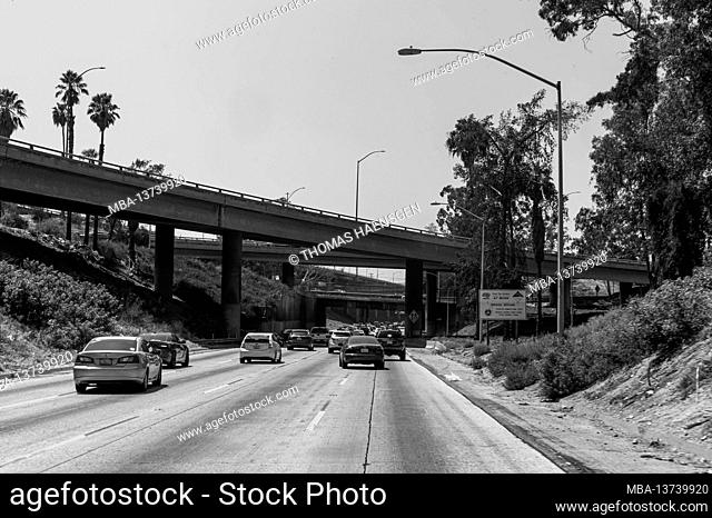 Driving through Downtown Los Angeles, often known by its initials L.A., is the most populous city in the state of California, USA