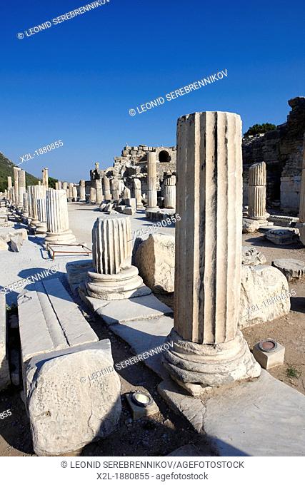 The Basilica Stoa Royal Colonnade  Ephesus Archaeological Site, Izmir province, Turkey