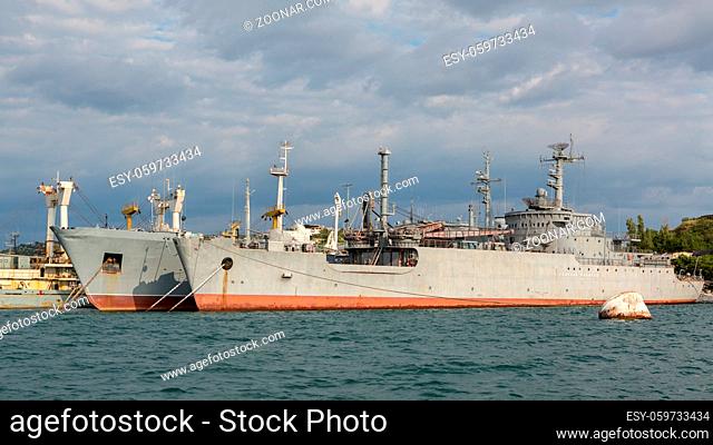 Sevastopol, Russia - June 09, 2016: Maritime transport of weapons General Ryabikov in the Bay Black Sea