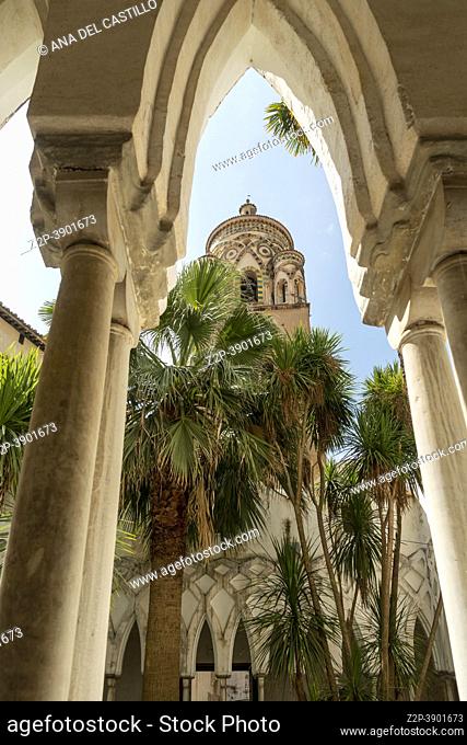 Amalfi province of Salerno, in the Campania region, as a part of the Amalfi Coast, World Heritage site by UNESCO1. Saint Andrew`s cloister of paradise of the...