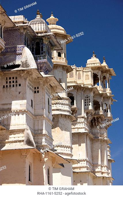 The City Palace of 76th Maharana of Mewar, His Highness, Shriji Arvind Singh Mewar of Udaipur, the Zenana Mahal, Rajasthan, India