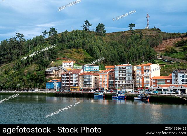 Ribadesella, Astdurias / Spain - 6 November 2020: view of the village of Ribadesella in Asturias