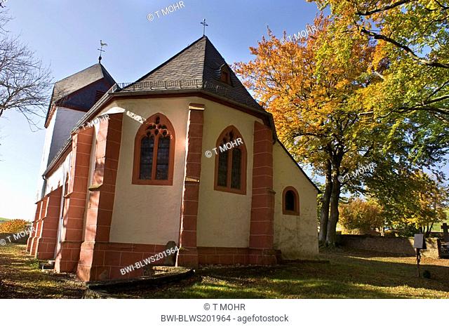 church Sankt Agatha at the Eifelsteig near Alendorf, Germany, North Rhine-Westphalia, Eifel
