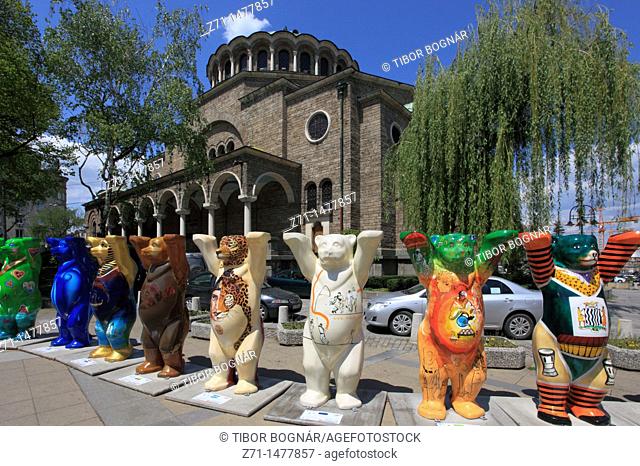 Bulgaria, Sofia, Sveta Nedelya Cathedral, United Buddy Bears Exhibition