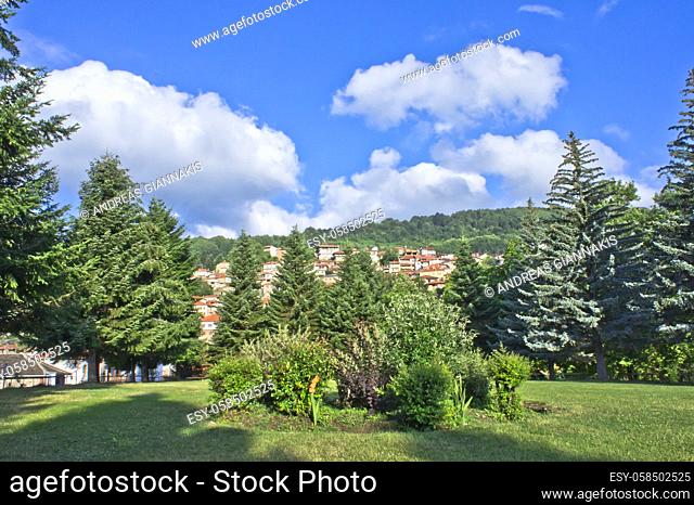 Metsovo Epirus, Old city street view, Greece, Europe