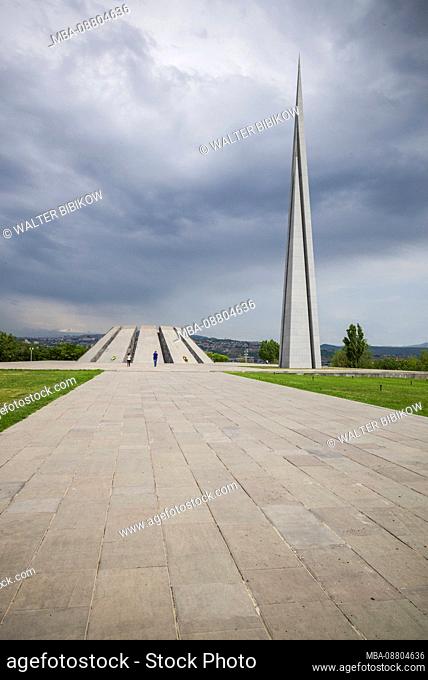 Armenia, Yerevan, Armenian Genocide Memorial, monument to the massacre of Armenians of the Ottoman Empire, 1915-1922