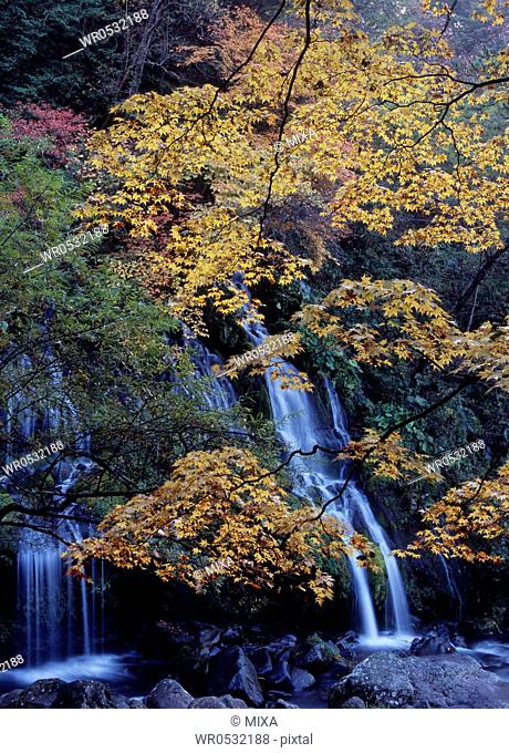 Doryu Waterfall and Kawamata Higashizawa Valley, Hokuto, Yamanashi, Japan