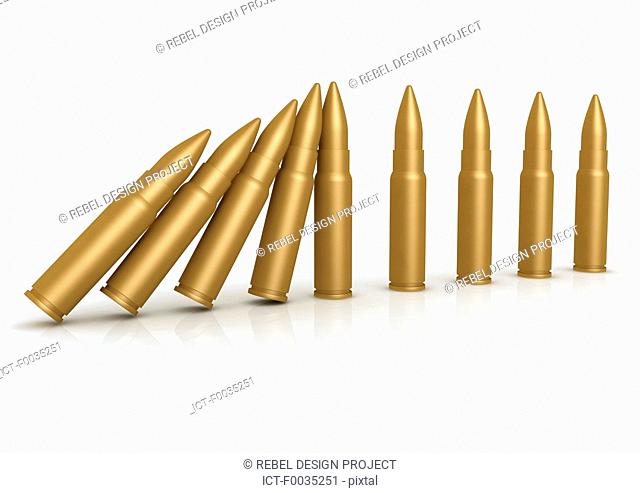 Digital creation : line of bullets