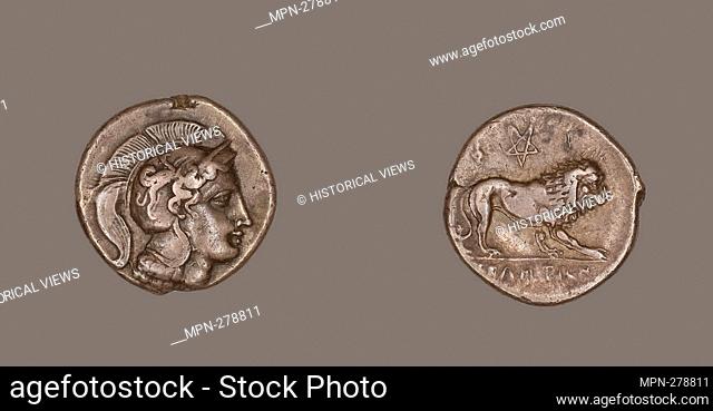 Author: Ancient Greek. Stater (Coin) Depicting the Goddess Athena - 400/317 BC - Greek. Silver. 400 BC'317 BC. Velia