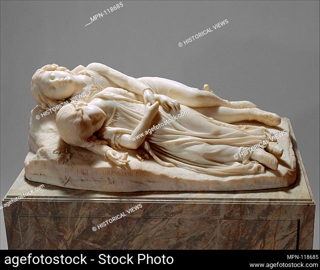 The Babes in the Wood. Artist: Thomas Crawford (American, New York 1813?-1857 London); Date: ca. 1850, carved 1851; Medium: Marble; Dimensions: 17 x 49 x 33 1/2...