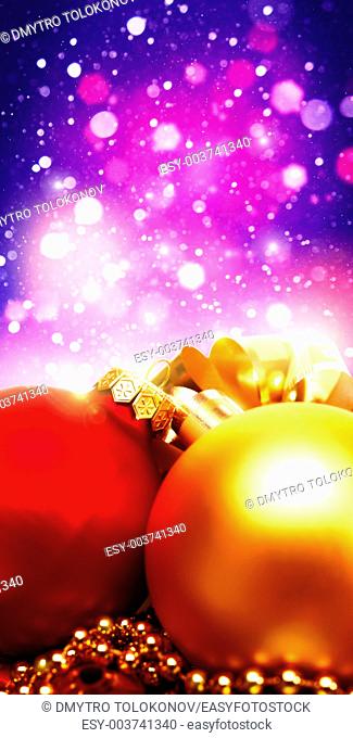 Xmas decorations with beauty bokeh, abstract backgrounds
