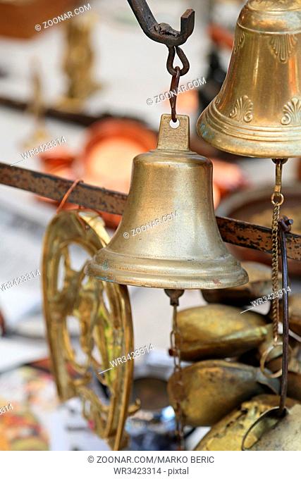 Used Brass Bells at For Sale Flea Market